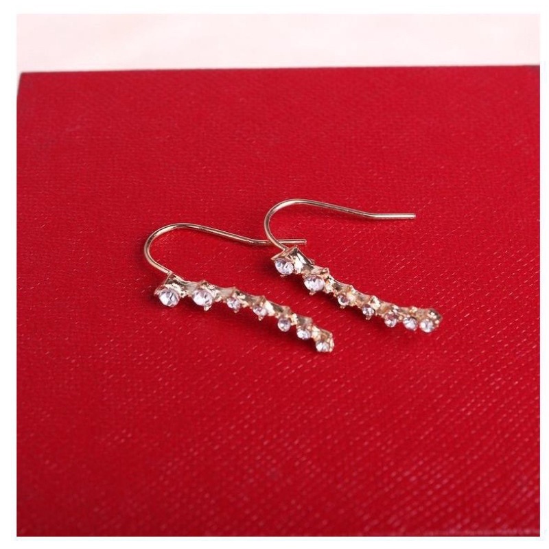 MORYMOSHI A38 Anting Tusuk Garis Comet Berlian Fashion Wanita Korea Aksesoris Murah