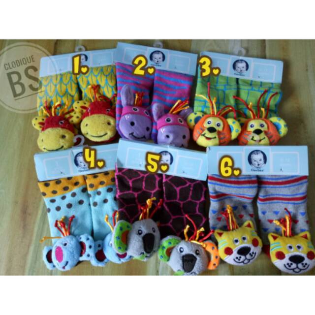 Kaos kaki boneka rattle