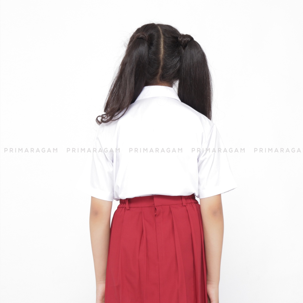 Primaragam Baju Seragam Sekolah Sd Laki Laki Perempuan Putih Lengan Pendek Kemeja Putra Putri