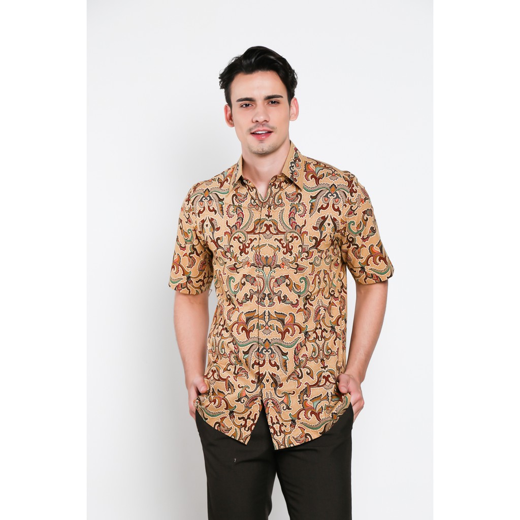 Kemeja Batik Heritage Premium Kujang Bandung Kuning (hpmbs 021 C)