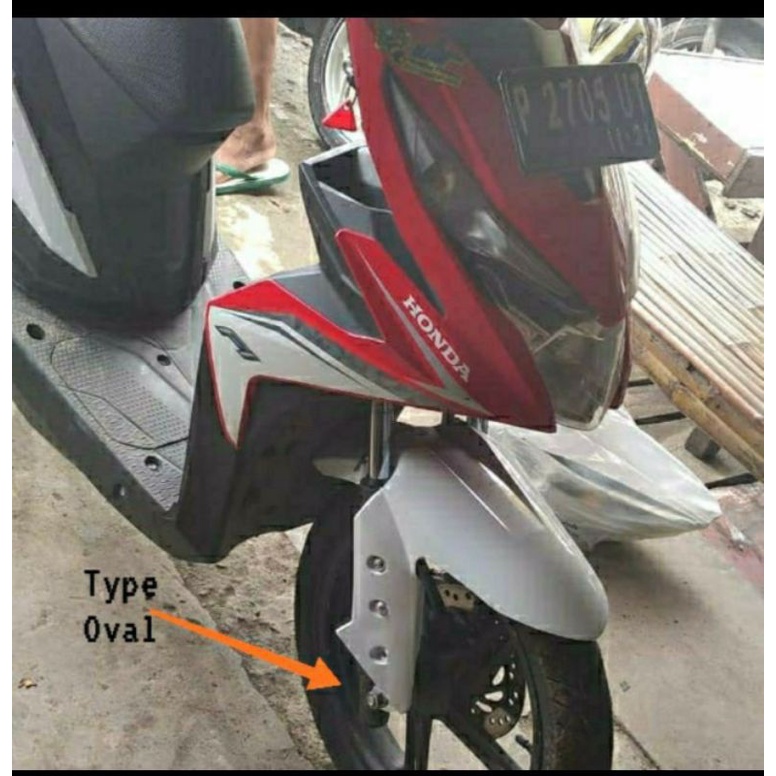 Breket plat dudukan spakbor depan breket plat bolong variasi