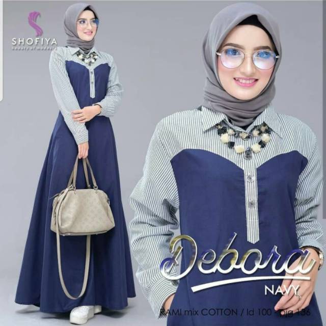 Ns FC Najibah Gamis Syar'i asdf Putih Benhur Abu Toska Navy Maroon Hujan