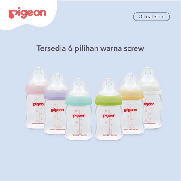 Botol susu bayi pigeon botol standart PP rp assort wide neck t-ester softouch wideneck peristaltic botol anti sedak dot anak bayi plus nipple 120ml 50ml 160ml 240ml BPA free