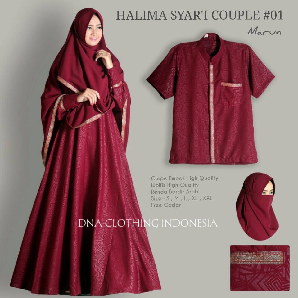 Baju Muslim Couple Mom and Dad Ori DNA  Shopee Indonesia