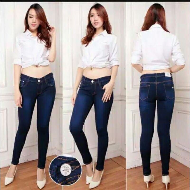 CELANA JEANS PANJANG WANITA SKINNY SOFT JEANS SIZE 27-38