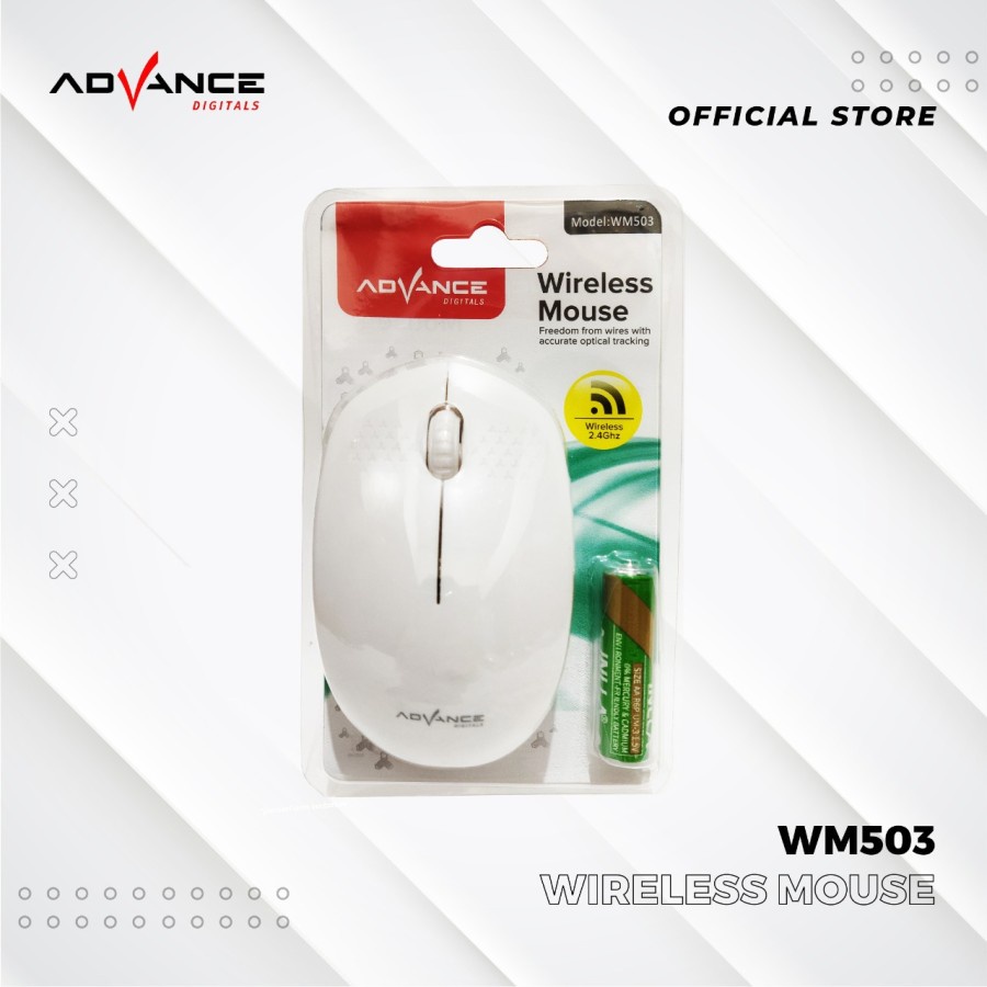 Mouse Wireless Tanpa kabel Advance Advan WM-503 WM503 WM 503 1600 DPI Original PC LAPTOP KOMPUTER COMPUTER