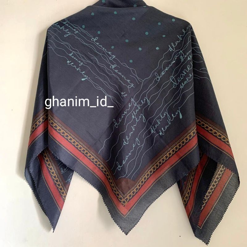 Hijab Voal Motif DNY Navy