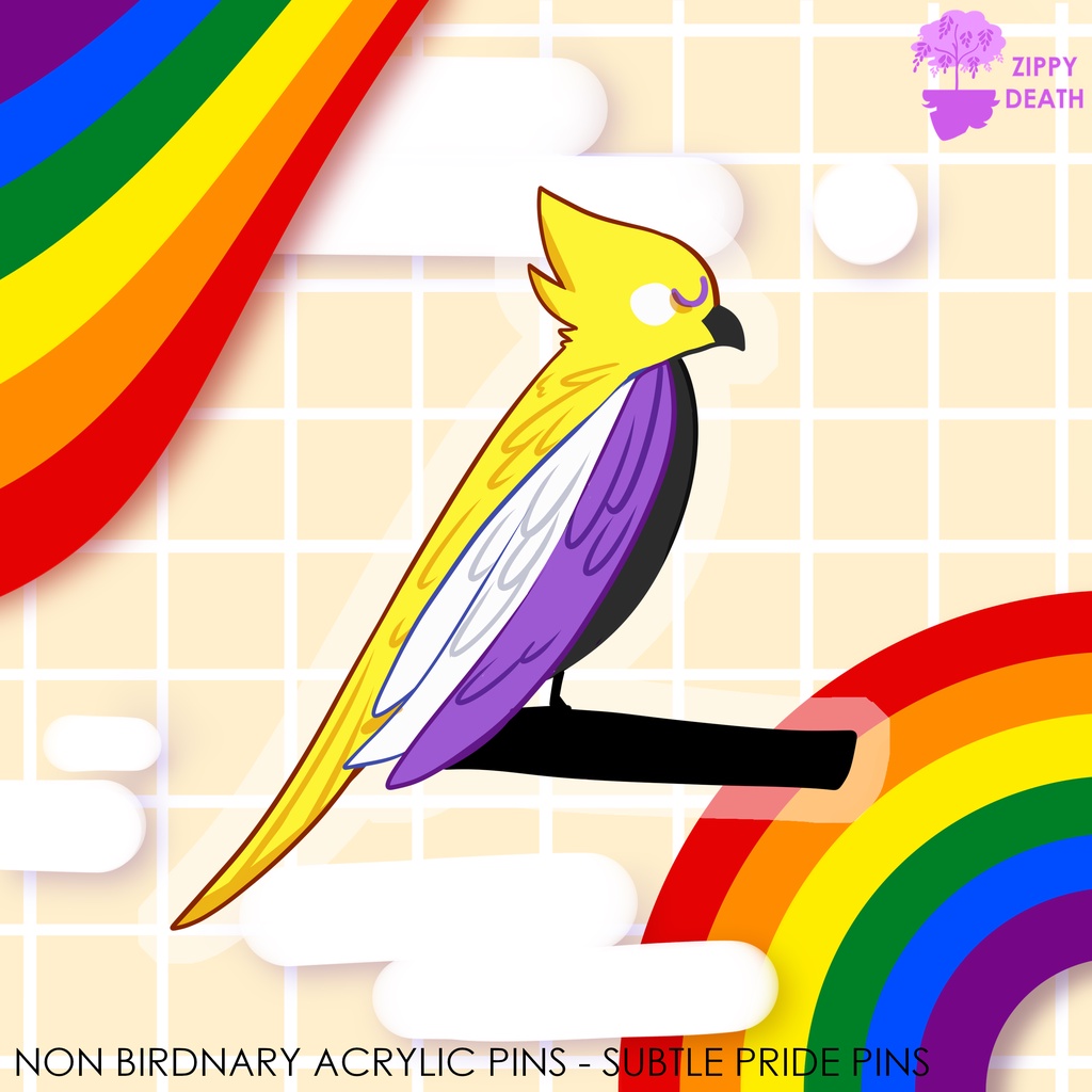 Non Birdnary - Subtle pride pins [ANARCHIZT CREATIVES]