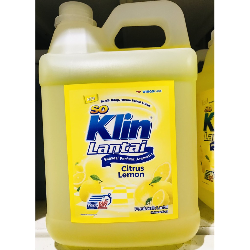 So Klin Lantai Citrus Lemon 4Liter