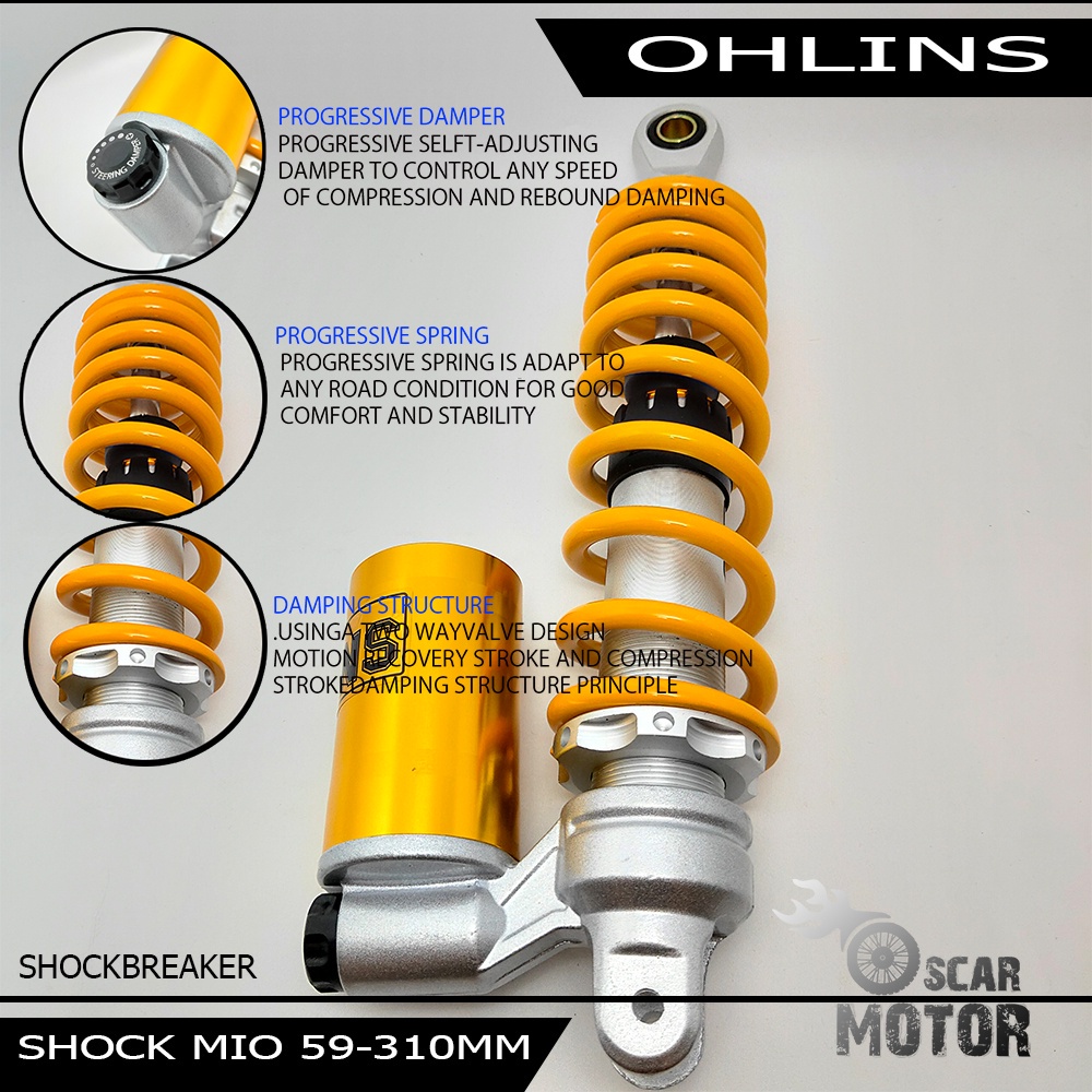 SHOCKBREAKER OH TABUNG CNC NEW STELAN BAWA MATIC YAMAHA UNIVERSAL 310M motor