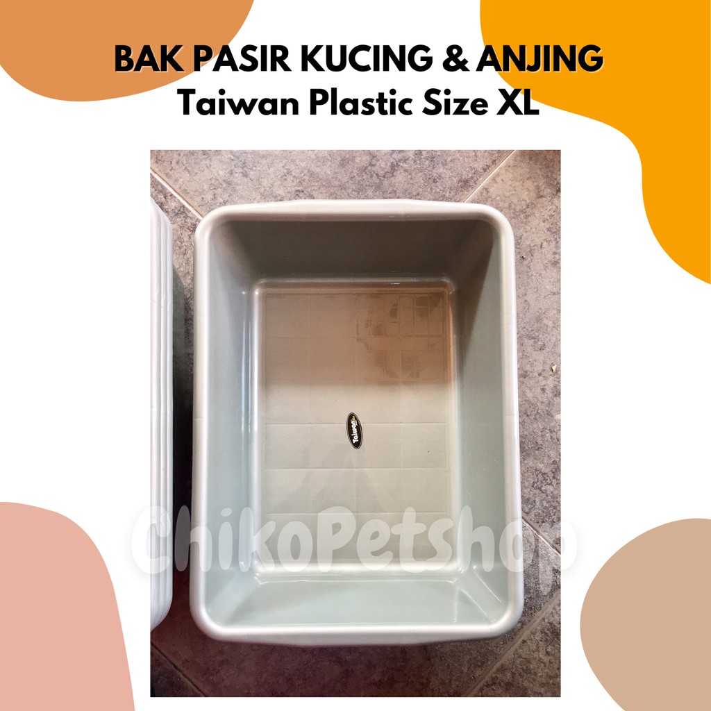 BAK PASIR Tempat Pup [untuk kucing &amp; anjing] Taiwan Plastic Size EXTRA LARGE (XL)