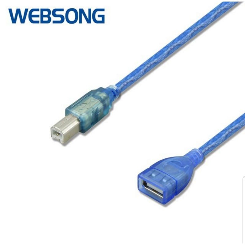 Kabel USB A Female to USB B Male Printer 30CM High Quality WEBSONG