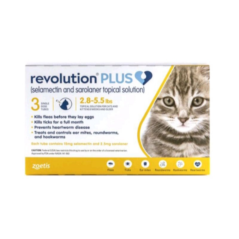 Revolution plus for cat kittens _(berat 1-2,5kg) satu(1) tube