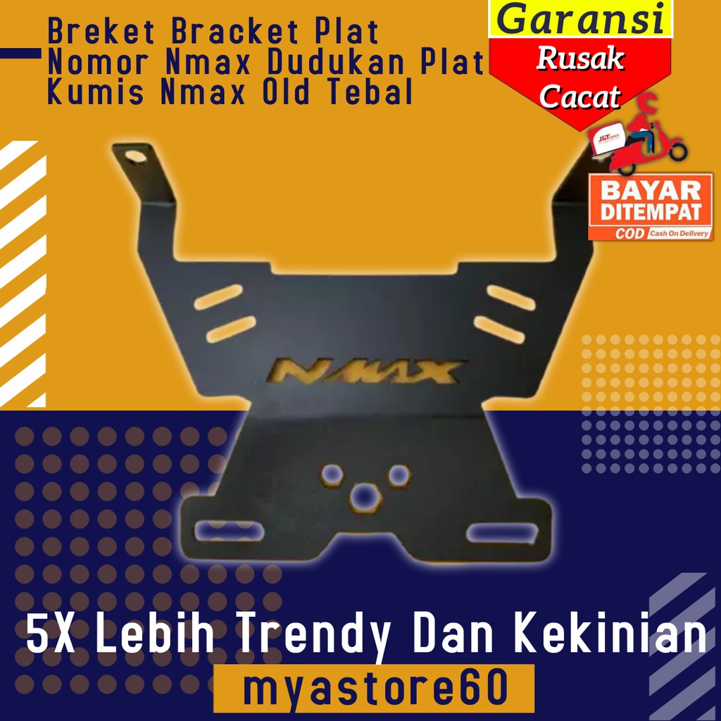 Breket Bracket Plat Nomor Nmax Dudukan Plat Kumis Aksesoris Variasi Sparepart Yamaha Nmax Old Tebal