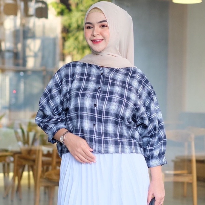 Moige batwing // kemeja tamara batwing // outer batwing flanel &amp; semiwoll