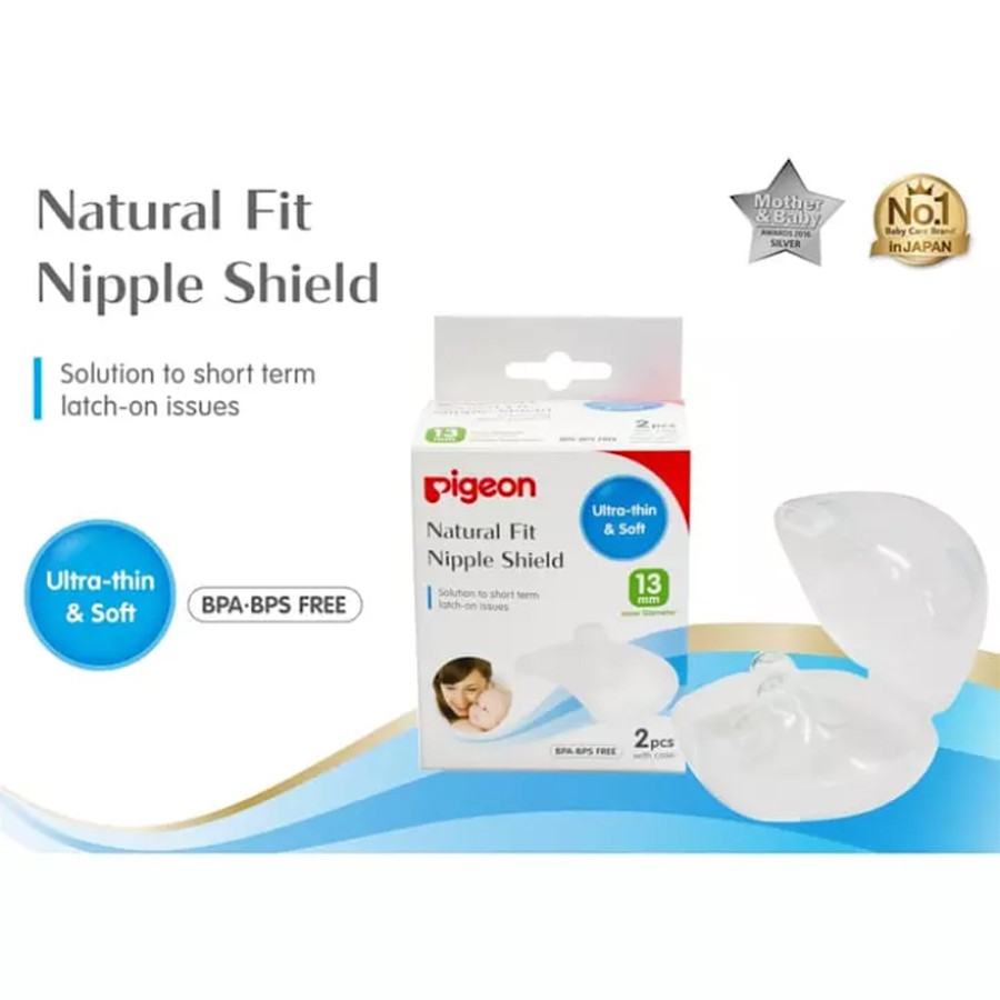 Pigeon Natural Fit Nipple Shield Silicone 13mm Pelindung Puting Menyusui Ibu Bayi