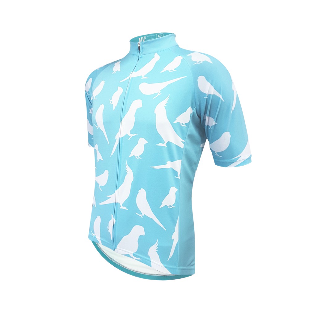 MV2 Unisex Cycling Jersey Birds Sky Blue