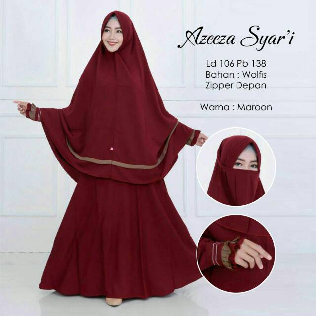 Gamis set azeeza syar'i