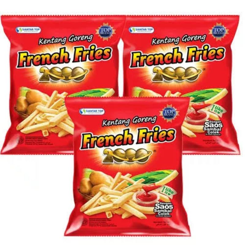 KENTANG GORENG FRENCH FRIES 2000 9 GRAM / CEMILAN ENAK MURAH 1 Pcs