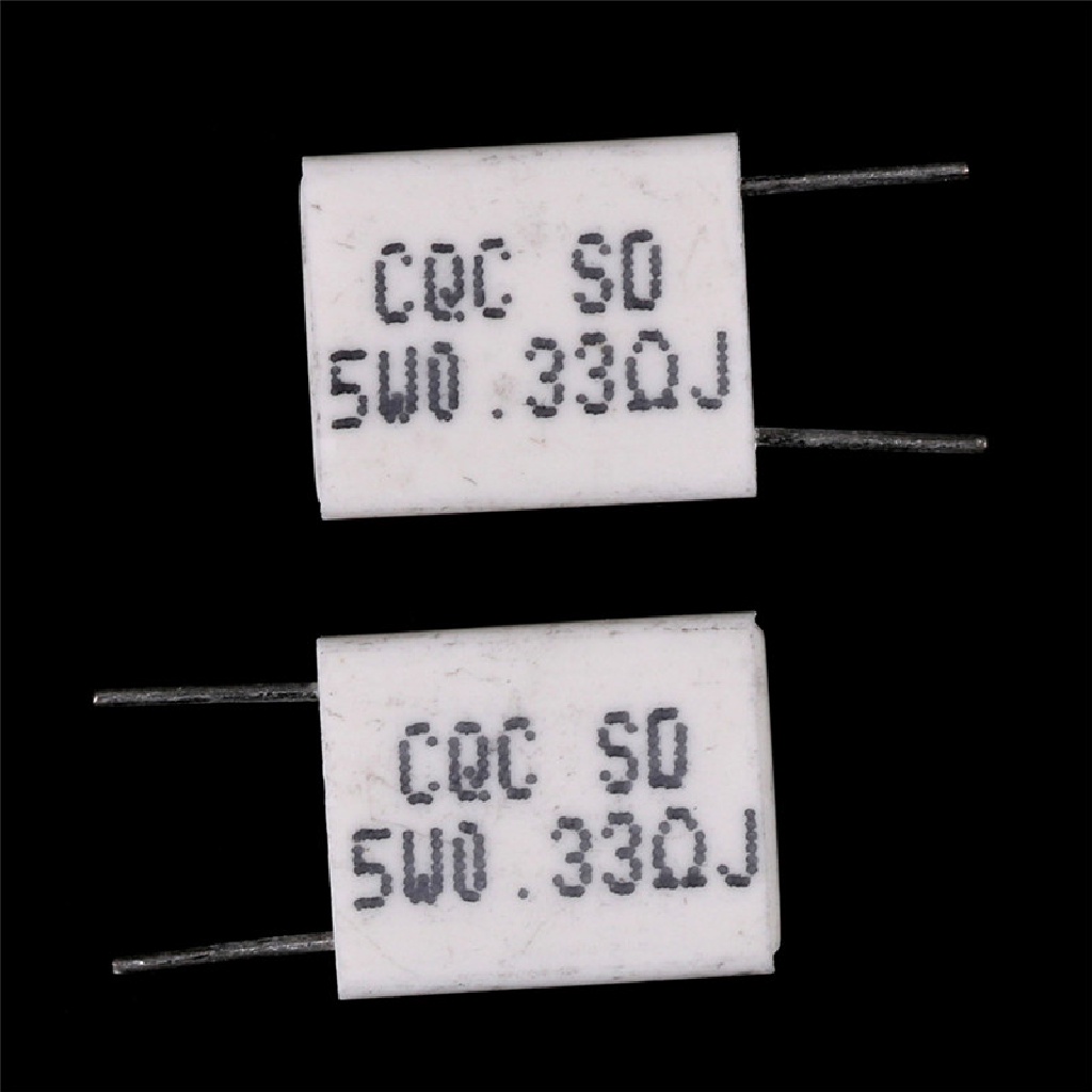 (lsingers1) 10pcs Resistor Semen 5W 0.33Ohm Non-Inductive Keramik BPR56 / CQC