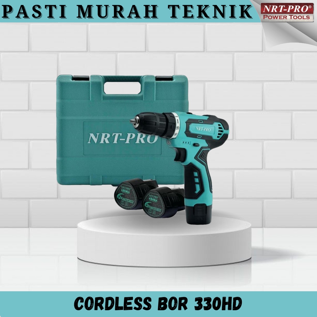 Bor Baterai Bor Cordless 10mm type 330HD (free 2pcs baterai) NRT-PRO