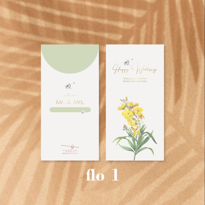

[FLO SERIES] CUSTOM NAMA Amplop Kondangan / Amplop Wedding / Amplop Nikahan / Wedding Envelope
