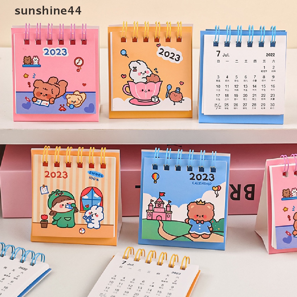 Sunshine 2023 Kalender Meja MIni Motif Kelinci / Anjing Lucu