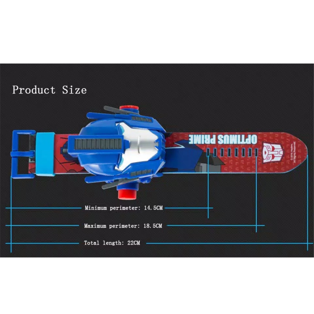 JAM TANGAN ANAK LAKI LAKI LASER PROYEKTOR 24 GAMBAR KARAKTER ROBOT TE123