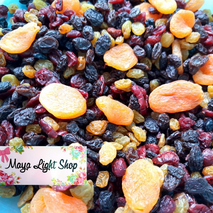 

Buah Kering - Jual Dryfruit Mix Fruit Kismis Cranberry Apricot Blueberry Buah Kering
