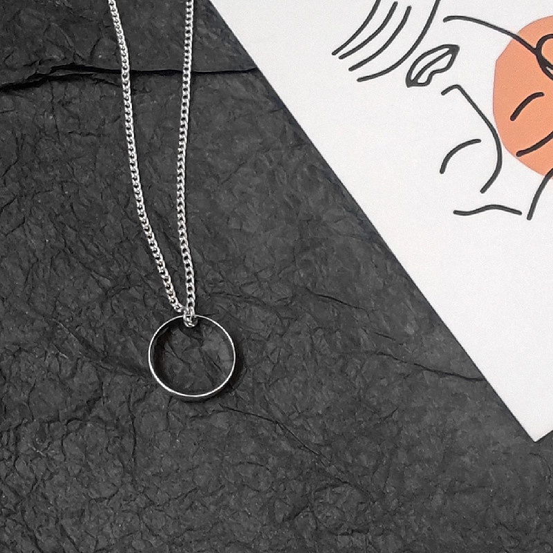 Kalung Rantai Bahan Titanium Steel Gaya Hip Hop Disko Wang Yibo Untuk Pria Dan Wanita