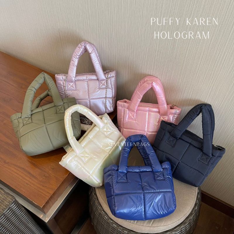 PUFFY KAREN HOLOGRAM l TAS SELEMPANG WANITA - SEVENTEENBAGS SVN17306