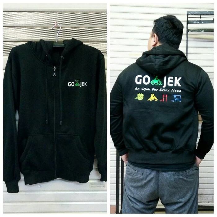 JAKET SWEATER BORDIR GOJEK