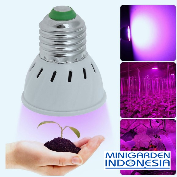 lampu grow light LED hidroponik 48 LED pengganti matahari tanaman indoor taman kolam aquascape perikanan