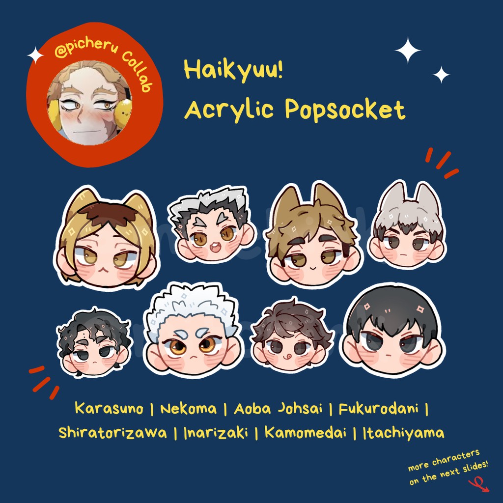 [Pre-Order] HAIKYUU Acrylic Popsocket