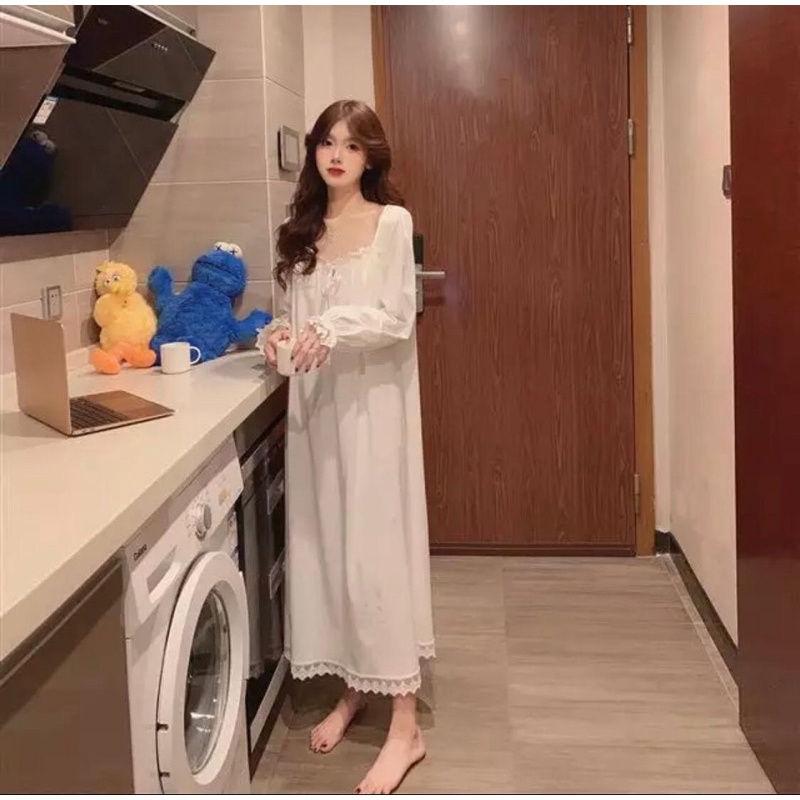 Piyama Dress Korea Style Lengan Panjang