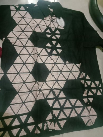 Bswart Batik Hrb026 Kenongo Hem Pendek Padi Pekalongan M L Xl Batik Pria Murah Modern Grosir