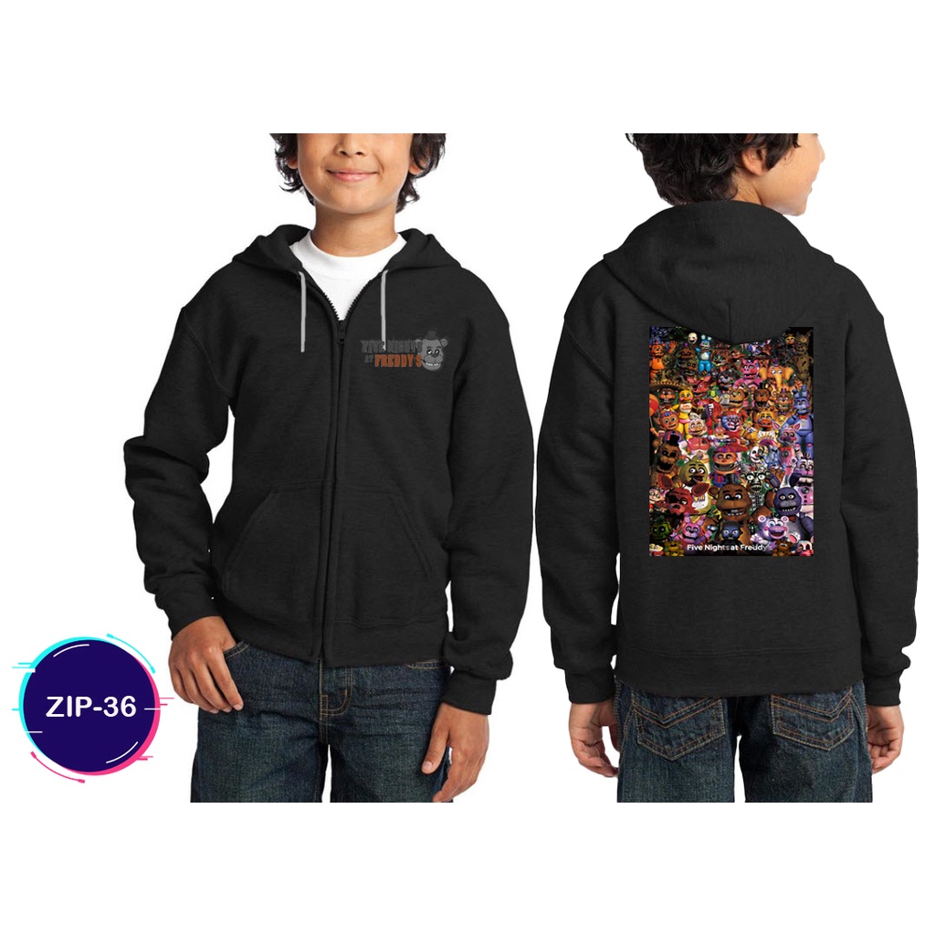 Jaket Anak Five Nights at Freddy Jaket Sweater Hoodie Zipper Trendy #ZIP-36
