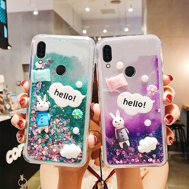 Case HP dengan Glitter Quicksand Bling untuk Xiaomi Redmi 5 Plus Note 7