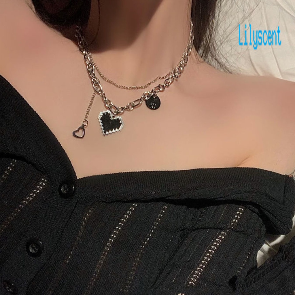 Kalung Multilayer Adjustable Gaya Hip Hop Untuk Wanita