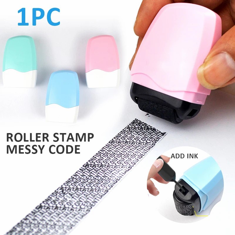 Roller Stamp Pelindung Data Identitas ID Guard Seal Stempel Pelindung