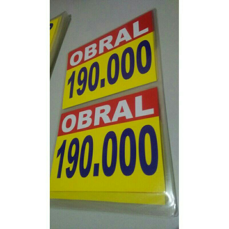 

Harga Obral Laminating /1Folio dapat 2 pcs / Hargaobral / Obralan / Bandrol Harga