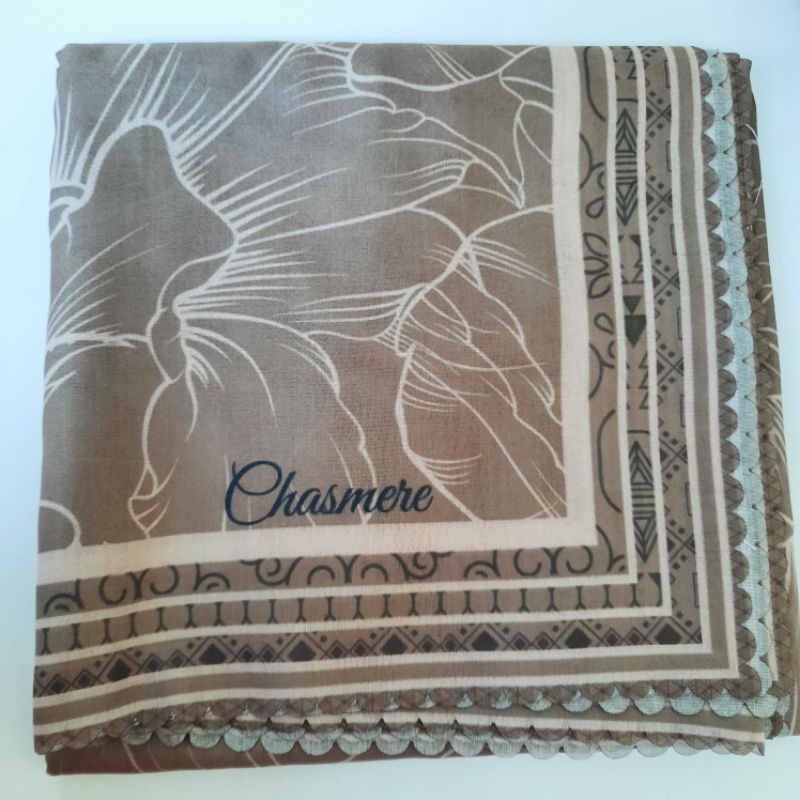 HIJAB MOTIF VOAL ULTRAFINE CHASMERE BRONZE NEW CANTIK