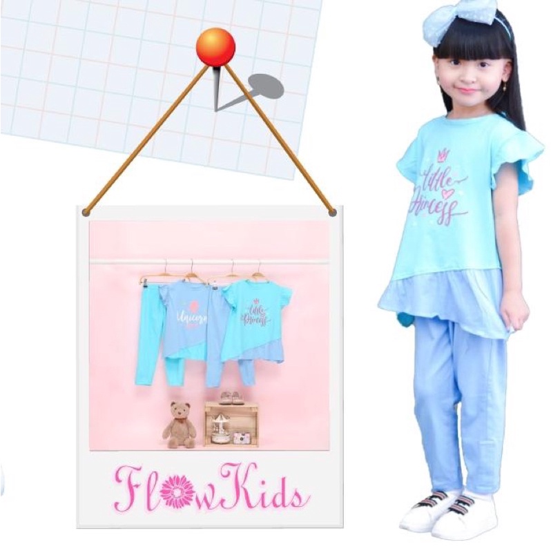 Setelan Summer Set Ruffle Flowkids