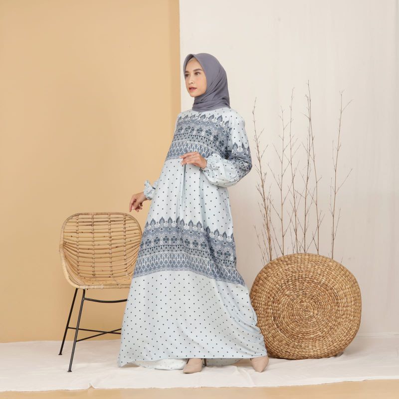 Gamis Motif Polkadot Etnic Series Terbaru