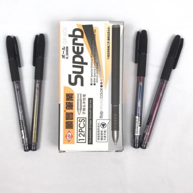 

Bolpen/Pen Tinta Hitam/Pulpen Superb Pena Gel