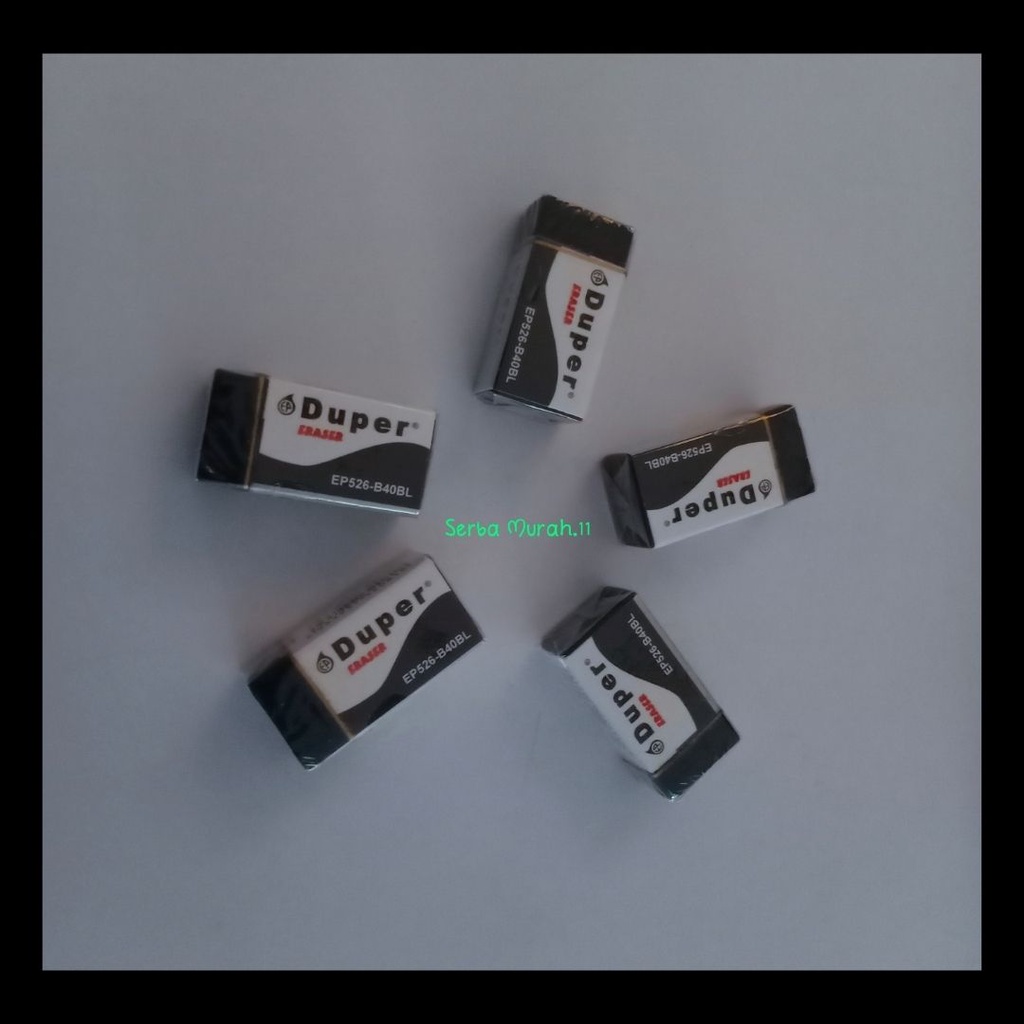 

PENGHAPUS / ERASER / STIP MURAH DUPER EP526-B40 HITAM (HARGA PER PCS)