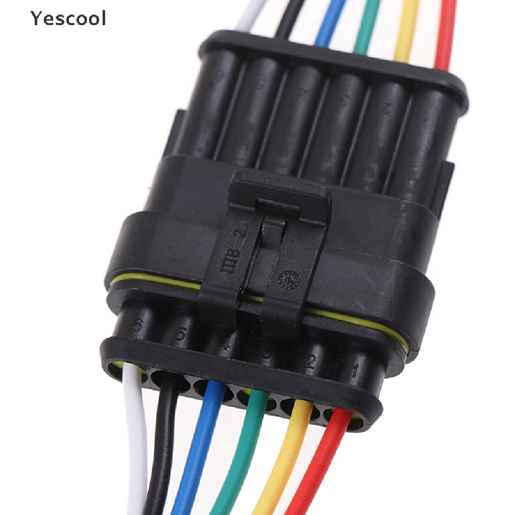 Yescool Konektor Kabel Listrik 1 / 2 / 3 / 4 / 5 / 6 Pin Male / Female Anti Air