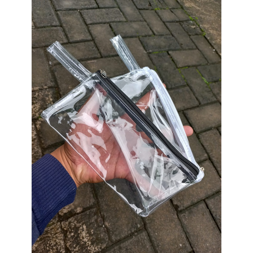 

20x15 Pouch Makeup Transparan / Pouch PVC Viral / Pouch Alat Kecantikan Murah / Pouch Wardah / Pouch Traveling Simpel