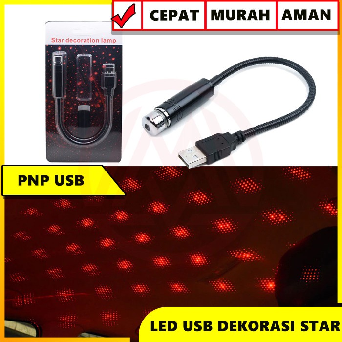 [ORI] LAMPU LED USB DEKORASI MOBIL | Lampu Hias LED Interior Mobil Model Langit Bintang Colok USB