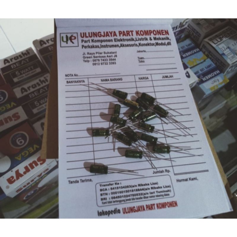 ELCO 22uF 50V elko kapasitor 22mikro 50volt